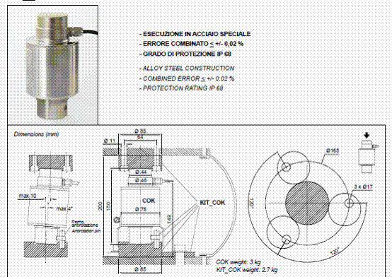 COK-25000kg,COK-25000kg稱(chēng)重傳感器