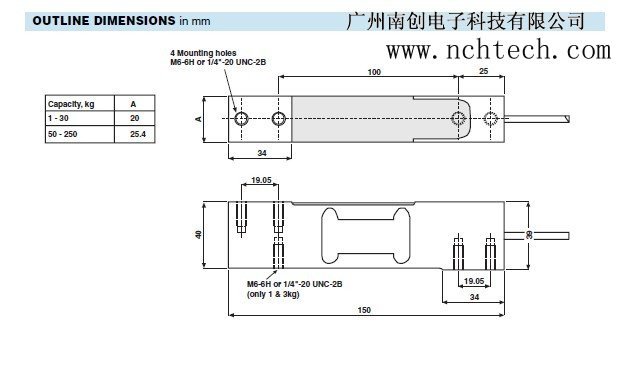 美國(guó)特迪亞1042-20kg稱重傳感器